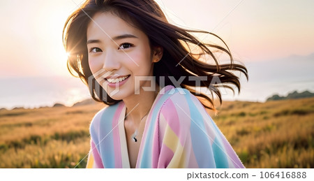 Cute girl photo "AI generated image" 106416888