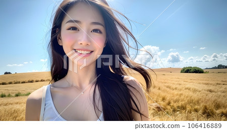 Cute girl photo "AI generated image" Cute girl photo "AI generated image" 106416889