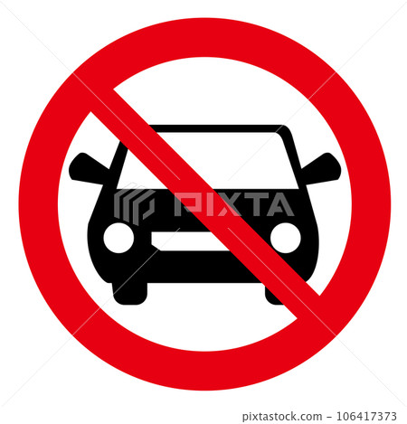 Parking prohibited mark_car 106417373