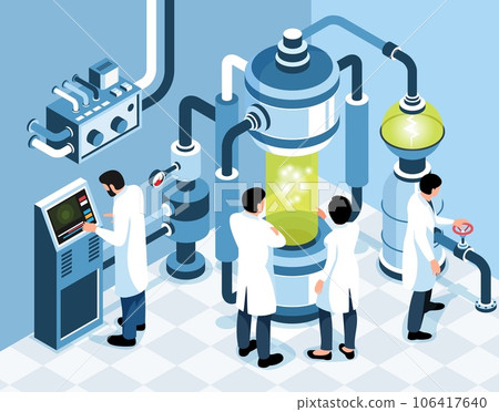 Biotechnology Isometric Background 106417640