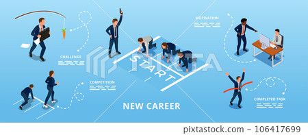 Running Business People Infographic Running Business People Infographic 106417699