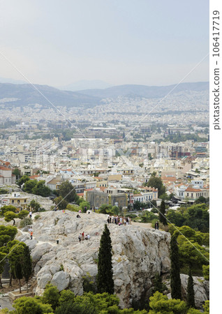 Athens city view from the Acropolis hill 106417719
