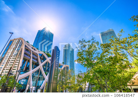 日本東京城市景觀，俯瞰麻布台山，綠樹成蔭的新風景區 106418547