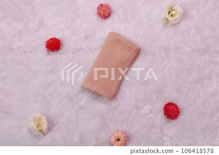 folded hijab on white background. scarf for muslim women fashion. 106418578