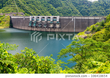 Atsui Dam and Lake Ryuhime in Kake, Akiota-machi, Yamagata-gun, Hiroshima Prefecture 106418654