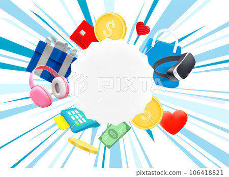 Special offer concept. 3d vector illustration with copy space Special offer concept. 3d vector illustration with copy space 106418821