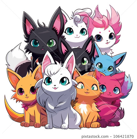 World of Our Fantasy  Anime character design, Anime kitten