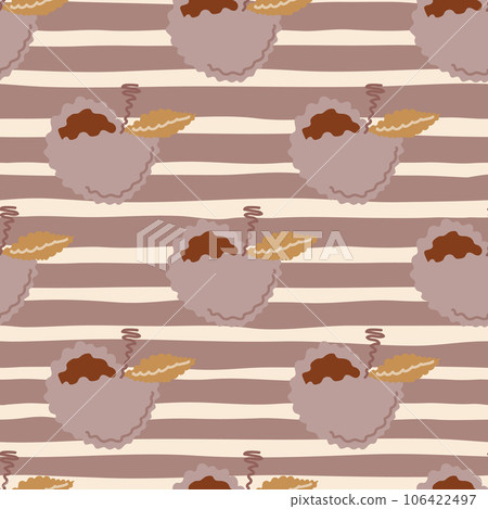 Abstract apple fruits seamless pattern. Fruit ornament. 106422497