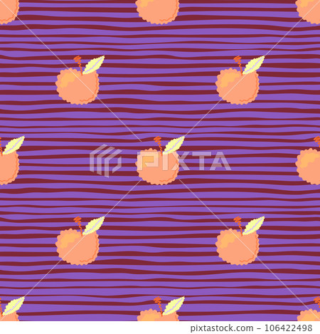 Abstract apple fruits seamless pattern. Fruit ornament. 106422498