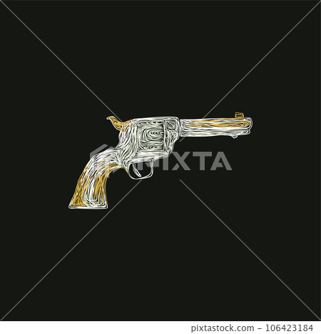 Handgun Pistol Weapon artwork style design...-插圖素材 [106423184] - PIXTA圖庫