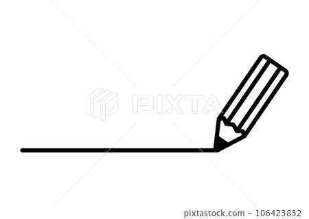 pencil and line 106423832
