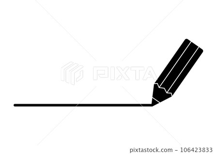 pencil and line silhouette pencil and line silhouette 106423833