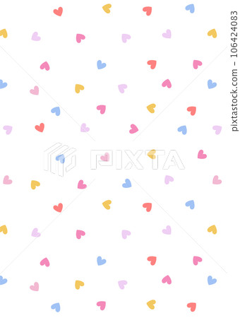 Hand Drawn Heart Seamless Vector Pattern 106424083