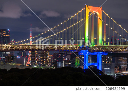 【東京】彩虹橋夜景，彩虹色點亮 106424699