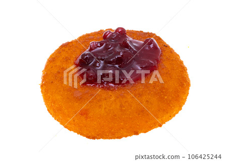 deep-fried breaded cheese isolated 106425244