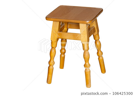 wooden stool isolated wooden stool isolated 106425300