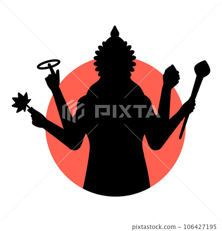 indian god lord vishnu. ethnic deity of Hinduism mythology. vector illustration design indian god lord vishnu. ethnic deity of Hinduism mythology. vector illustration design 106427195