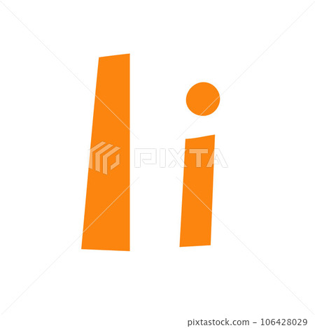 Doodle playful letter I uppercase, lowercase abc colorful cartoon funny style, English alphabet vector illustration, multicolored handwritten font letters, symbols, cute trendy decorative lettering 106428029
