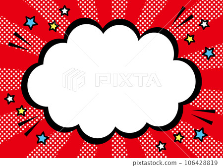 漫畫風格語音氣泡背景素材紅色 106428819