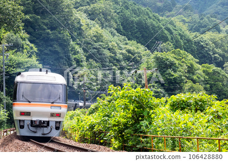 [高山本線]經過翡翠峽庭園的特快飛驒 106428880
