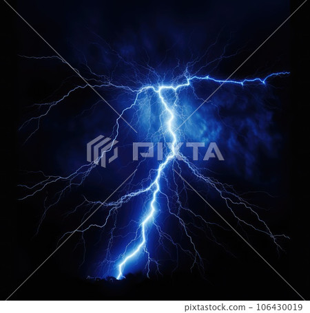 Lightning on a dark background Lightning on a dark background 106430019