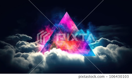 Abstract triangle in the clouds 106430103