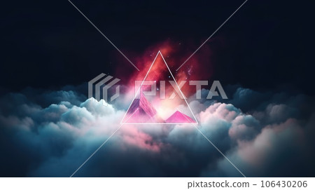 Abstract triangle in the clouds Abstract triangle in the clouds 106430206