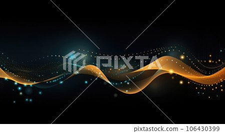 Illustration from abatract energy waves 106430399