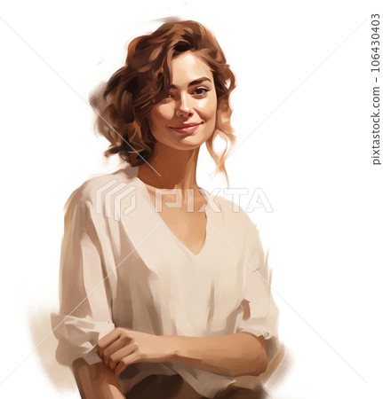 Potter of a beautiful young woman 106430403