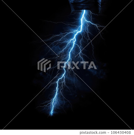 Lightning on a dark background Lightning on a dark background 106430408