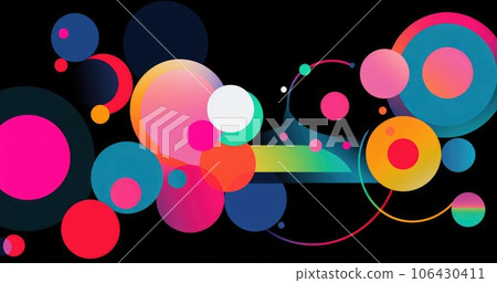 Abstract composition of multi-colored circles Abstract composition of multi-colored circles 106430411