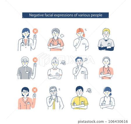 Facial expressions of 12 medical workers MIXi-1 Negative Facial expressions of 12 medical workers MIXi-1 Negative 106430616
