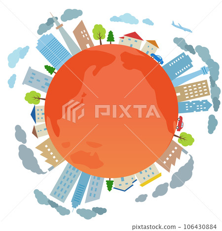 全球變暖圖像插圖 全球變暖圖像插圖 106430884