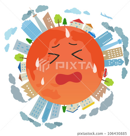 全球變暖圖像插圖 全球變暖圖像插圖 106430885