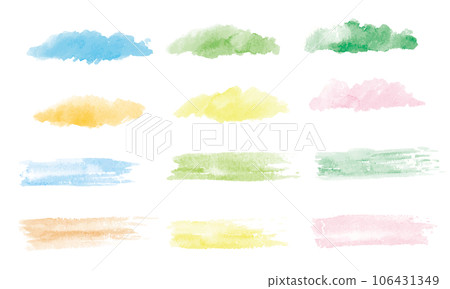 Easy-to-use texture pastel for web title background drawn in watercolor Easy-to-use texture pastel for web title background drawn in watercolor 106431349