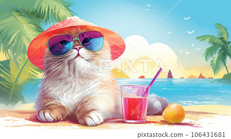 Purrfect Paradise: Feline Chill-Out 106431681