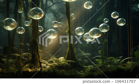 Ethereal Luminescence: Futuristic Jungle Canopy Ethereal Luminescence: Futuristic Jungle Canopy 106431707
