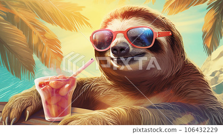 Sunny Sloth Retreat: Chillin' with Shades Sunny Sloth Retreat: Chillin' with Shades 106432229