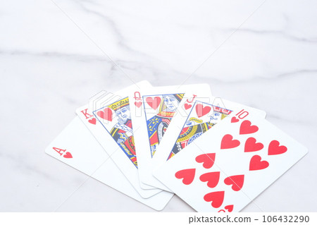 撲克遊戲中最強的牌——皇家同花順 撲克遊戲中最強的牌——皇家同花順 106432290