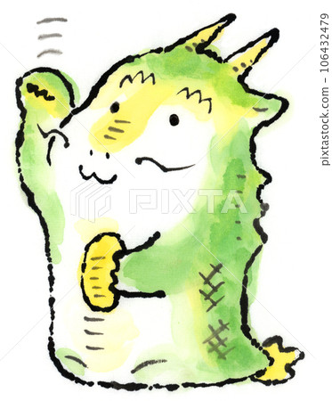 Picture letter style Manekiryu 106432479