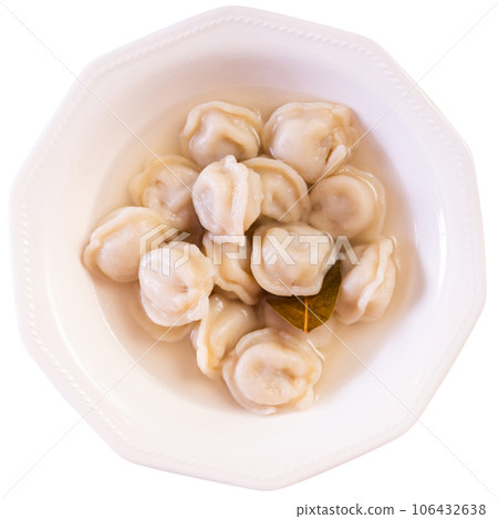 Portion of appetizing homemade meat dumplings 106432638