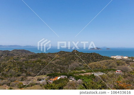 Seto Inland Sea view from Mt. Eino (Saijo City, Ehime Prefecture) Seto Inland Sea view from Mt. Eino (Saijo City, Ehime Prefecture) 106433616