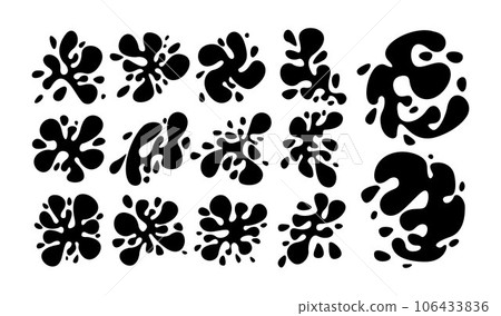 Set of abstract water splash design template. Water liquid splash logo icon. 106433836