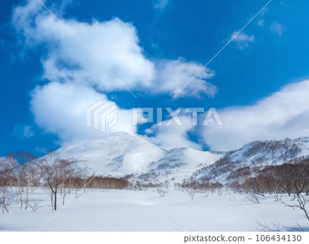 Mountains covered with fresh snow (Hokkaido, Niseko Annupuri north slope side) Mountains covered with fresh snow (Hokkaido, Niseko Annupuri north slope side) 106434130