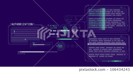 Data decoding program interface with authorization window. 106434243