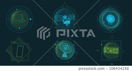 Design elements for infographic of data communication. Design elements for infographic of data communication. 106434288