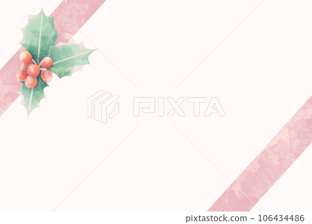 冬青和紅絲帶框架 冬青和紅絲帶框架 106434486
