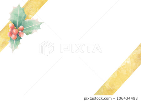 冬青和黃絲帶框架 冬青和黃絲帶框架 106434488