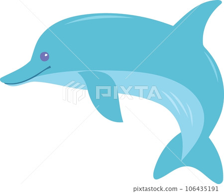 aquatic animal dolphin blue fluffy 106435191