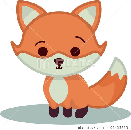 animal mammal fox orange fluffy 106435213